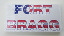 Fort Bragg American Flag Bumper Stickers Made in USA