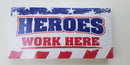 American Heroes Work Here U.S.A. Law Enforcement Nurses First Responders Patriots Bumper Stickers Made in USA