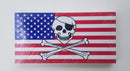 U.S.A. American Jolly Roger Pirate Bumper Stickers Made in USA