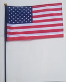 USA Stick Wooden Staff 12x18 Inches With 0.375" Thick 30" Black Stick with Big Ball Label US Government Approved All Sewn Edges