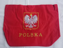 Poland Polska Eagle Embroidered Large Beach Bag