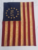 Betsy Ross 1776 Tea Stained 12"x18" Embroidered Flag ROUGH TEX® 420D with Sleeve