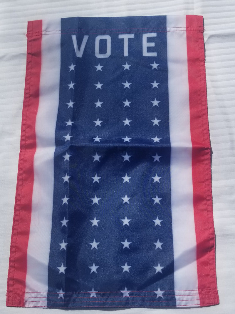 VOTE America Garden Flag 12"x18" USA 48 Stars & Stripes Classic Design