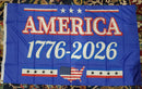 America 1776 2026 USA Flags 3x5 Feet 100D Rough Tex 250th Honorary Banner Brass Grommets