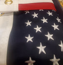 American Cotton Sewn Flag 12x18 Inches USA Embroidered Stars Stripes Brass Grommets