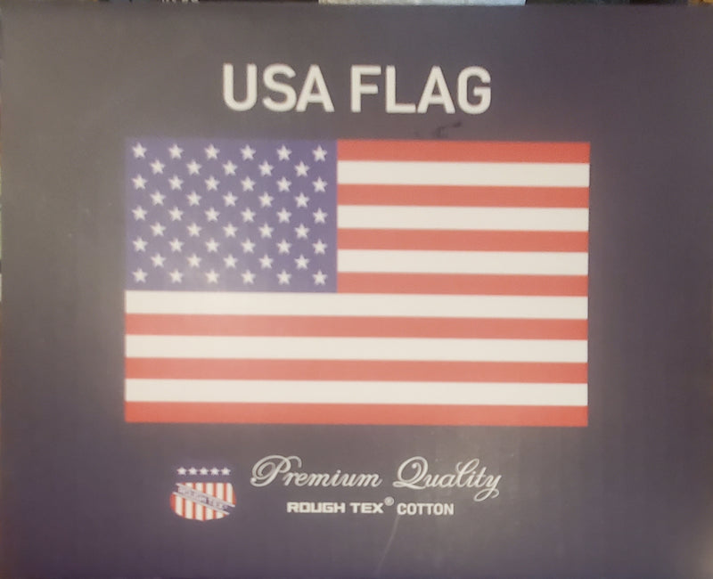 American Cotton Sewn Flag 12x18 Inches USA Embroidered Stars Stripes Brass Grommets