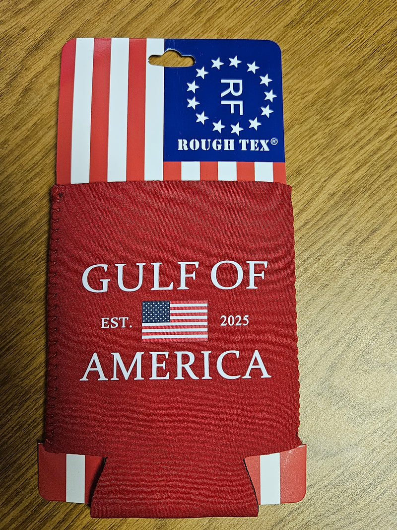 Gulf Of America Red jacket Can Holder Drink Koozie