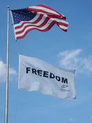 Freedom Charlie Kirk Signature White 100% 150D Nylon Double Sided 3x5 Feet Flags Christmas Sale Brass Grommets