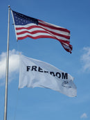 Freedom Charlie Kirk Signature White 100% 150D Nylon Double Sided 3x5 Feet Flags Christmas Sale Brass Grommets