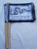 Colonial American Mixed Dozen 12x18 Inch Stick Flags One of Each 1776 Era Flags