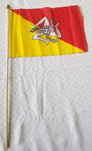 Sicily 12x18 Inch Italian Stick Flags 30" Wooden Staffs