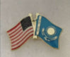 USA Kazakhstan Friendship Flag Enamel Lapel Pin
