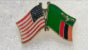 USA Zambia Friendship Enamel Lapel Pin