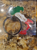 Italy Key Rings Italia Map Italian Flag Double Sided