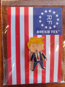 President Donald J. Trump "Happy Trump" Lapel Pin & USA American Flag Pin Combo Deal Two Pin Set Allow 7 Days For New Orders 1/21/2026