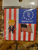 Happy Trump American Flag Collectible Pin Set "America's Back! Collection" Limited Edition In Stock