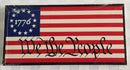 Thirteen Packs of 50 Bumper Stickers Betsy Ross American 250th Anniversary Themed Hot Sellers 3.5"x7.5" Inches 650 Total Retail Value $1500+