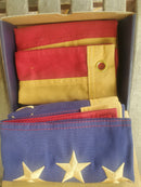 Betsy Ross American Heritage Flag | 2x3 Ft Cotton Sewn | Tea-Stained Vintage | Collector Edition