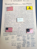 The Ultimate American Colonial Flags Pin Collection | 5 Cloisonne Pins on Constitutional Paper | America 250th Limited Edition