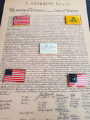 The Ultimate American Colonial Flags Pin Collection | 5 Cloisonne Pins on Constitutional Paper | America 250th Limited Edition