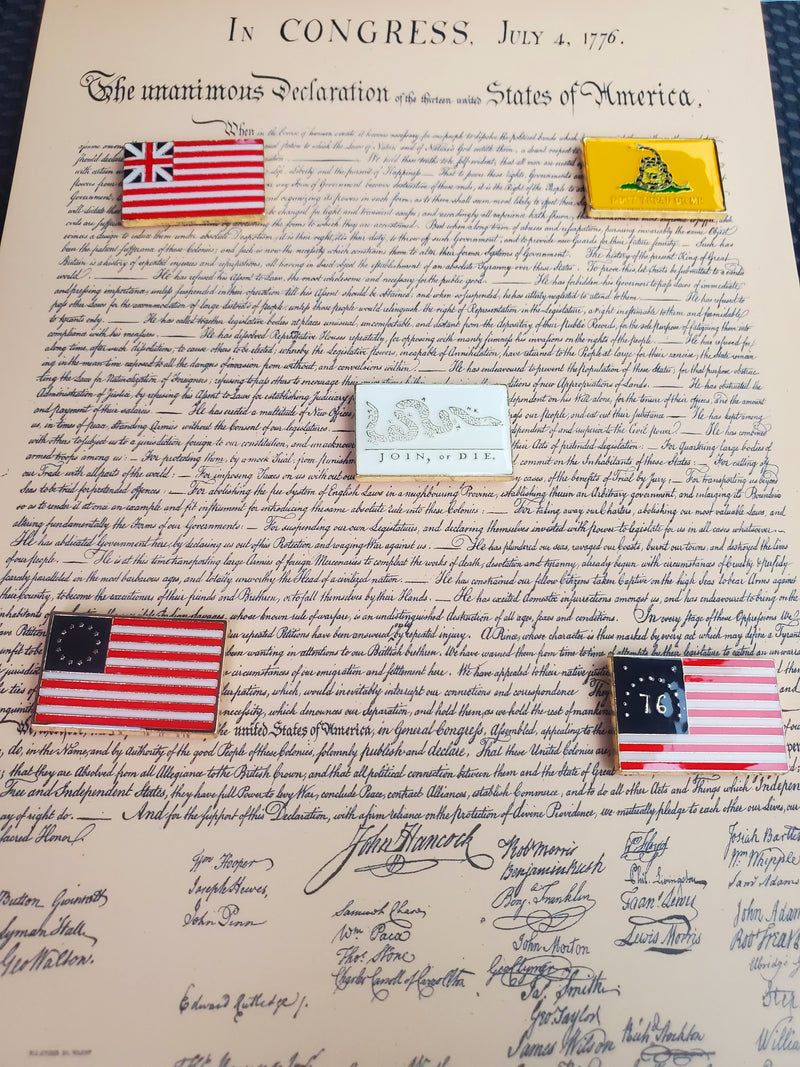 Ultimate American Colonial Flags Pin Collection | 5 Cloisonne Pins ...
