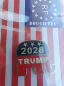 Trump 2028 GOP Elephant Lapel Pin — Gold Plated Enamel | Republican Collector Pin