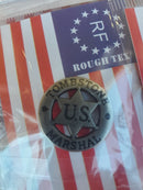 Tombstone U.S. Marshal Badge Lapel Pin – Antique Brass | Hard Enamel
