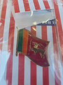 Sri Lanka Waving National Flag Gold-Plated Lapel Pin | Hard Enamel | Collector & Gift Pin