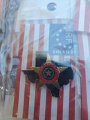 Texas State Seal & Lone Star Lapel Pin – Hard Enamel