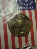 United States Veteran Antique Brass Star Lapel Pin – Hard Enamel | Bulk Wholesale