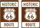 Historic Route 66 12"x18" 100D ROUGH TEX® Double Sided Garden Flag