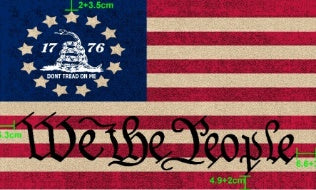 We The People  Don't Tread On Me Vintage 12"x18" Car Flag ROUGH TEX® Knit Double Sided