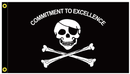Commitment To Excellence Pirate 3'X5' Flag ROUGH TEX® 100D