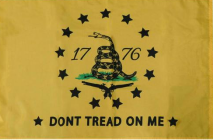 Don't Tread On Me 1776 3'X5' Embroidered Flag ROUGH TEX® 600D