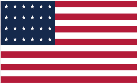 USA 1822-1836 24 Stars 3'x5' Flag ROUGH TEX® 100D
