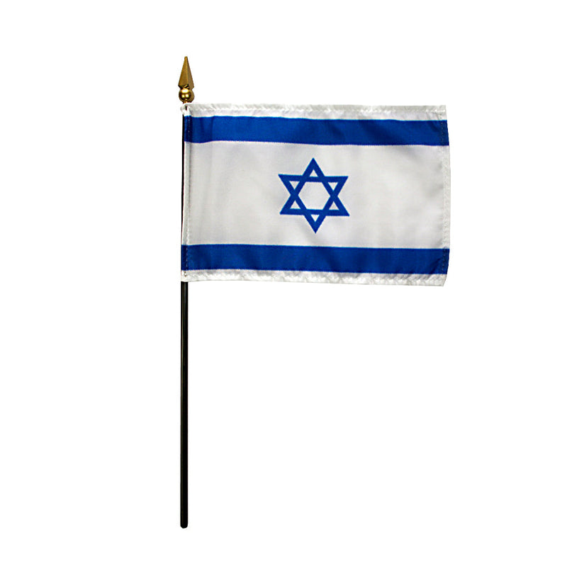 Israel 4x6 Inch Desk Stick flag