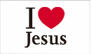 I Love Jesus 3'X5' Flag ROUGH TEX® 100D Christian