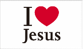 I Love Jesus 3'X5' Flag ROUGH TEX® 100D Christian