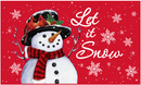 Let It Snow Snowman 3'X5' Flag ROUGH TEX® 100D Christmas
