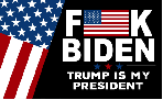 Fuck Biden Trump Is My President USA 12"x18" Double Sided Flag With Grommets ROUGH TEX® Knit Nylon