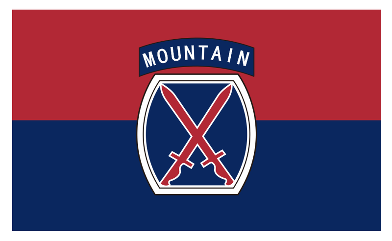 10th Mountain Division 3'X5' Flag ROUGH TEX® 68D