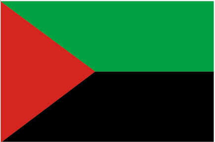Martinique Pan African 2023 12"x18" Stick Flag ROUGH TEX® 100D 30" Wooden Stick