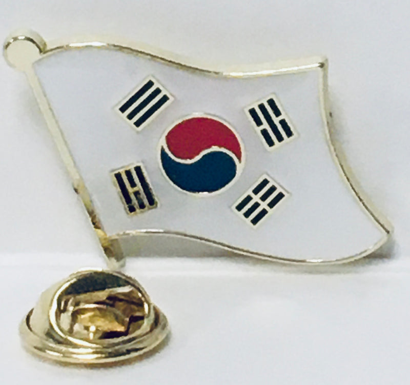 South Korea Wavy Lapel Pin