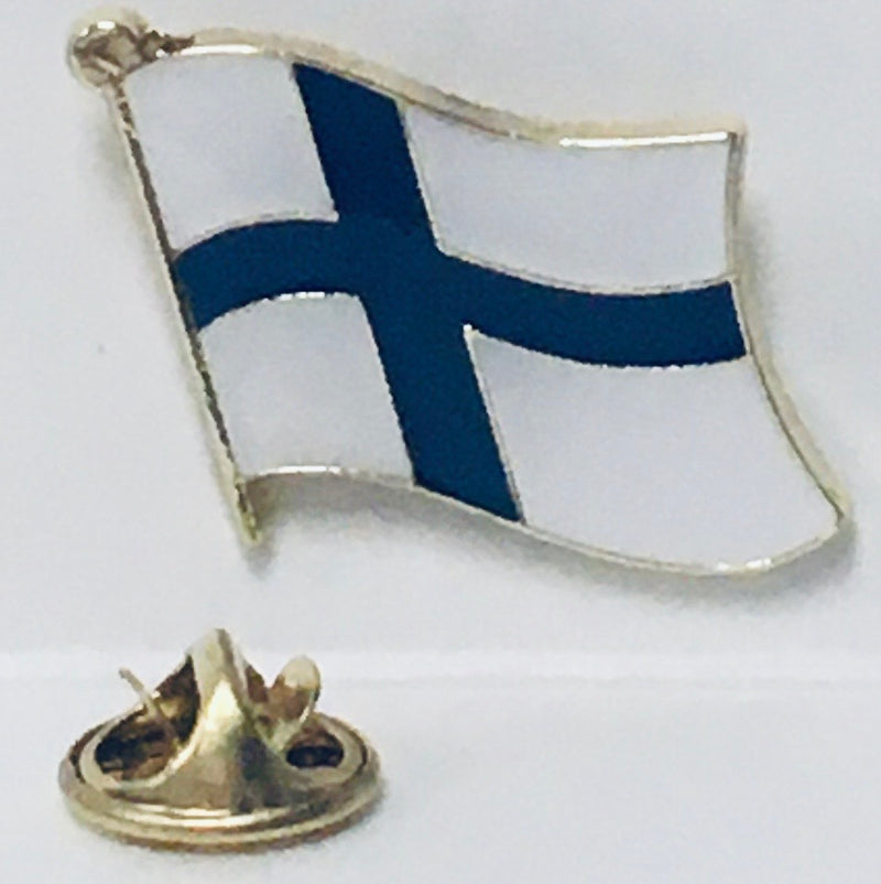 Finland Wavy Lapel Pin