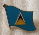 Saint Lucia Wavy Lapel Pin