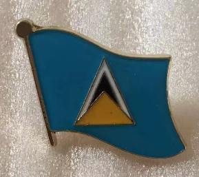 Saint Lucia Wavy Lapel Pin