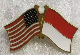 USA & Indonesia Friendship Lapel Pin