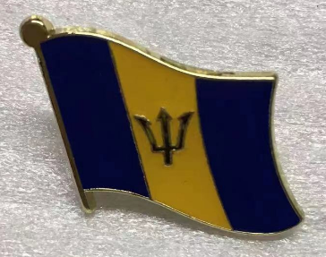 Barbados Wavy Lapel Pin