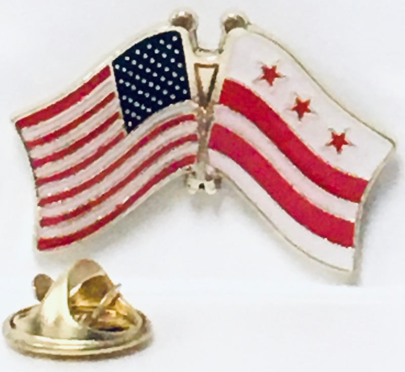 USA & Washington DC Friendship Lapel Pin District of Columbia America