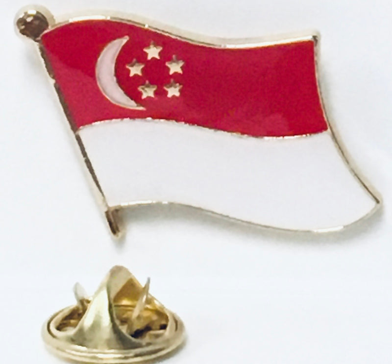 Singapore Wavy Lapel Pin